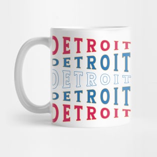 TEXT ART USA DETROIT Mug